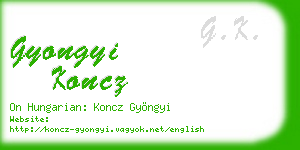 gyongyi koncz business card