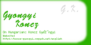 gyongyi koncz business card